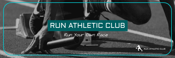 Black And White Running Sports Email Header