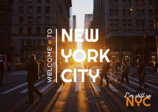 Postcard template: NYC New York City Postcard (Created by Visual Paradigm Online's Postcard maker)