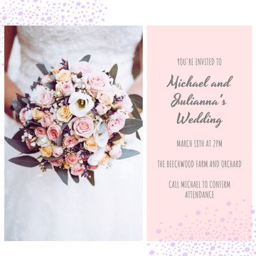 Invitation template: Michael & Julianna's Wedding Invitation (Created by Visual Paradigm Online's Invitation maker)