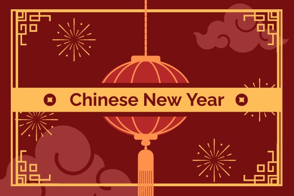 Greeting Card template: Lantern Graphic Chinese New Year Greeting Card (Created by Visual Paradigm Online's Greeting Card maker)