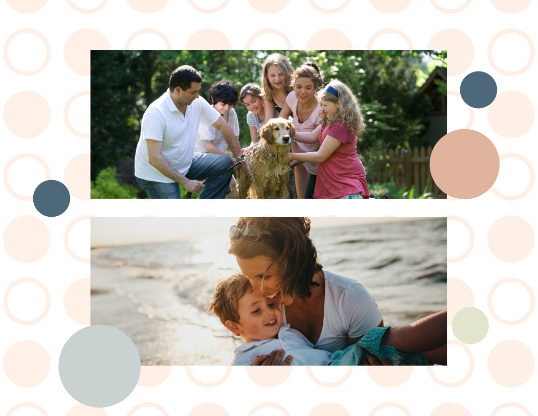 家庭照片簿 模板。This Is Our Family Photo Book (由 Visual Paradigm Online 的家庭照片簿软件制作)