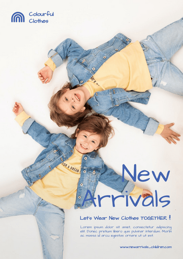 Editable flyers template:New Arrivals For Children Flyer