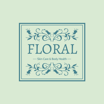 Editable logos template:Skin Care Logo Designed With Curves And Floral Elements
