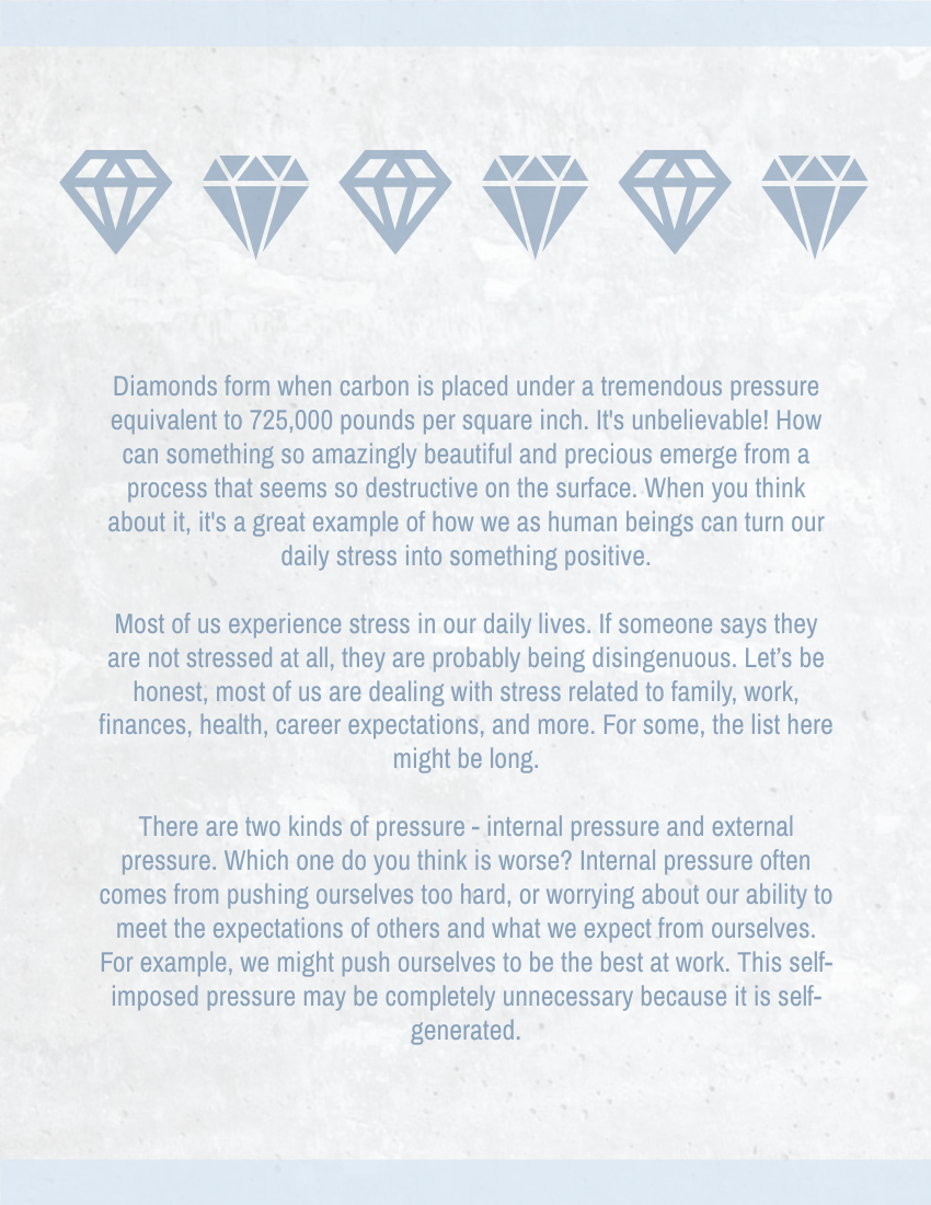 Quote 模板。 No pressure, no diamonds. - Thomas Carlyle (由 Visual Paradigm Online 的Quote軟件製作)