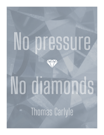 Quotes template: No pressure, no diamonds. - Thomas Carlyle (Created by Visual Paradigm Online's Quotes maker)