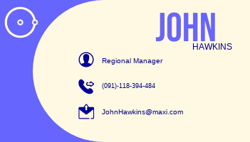 Business Card template: John's Business Card (Created by InfoART's Business Card maker)