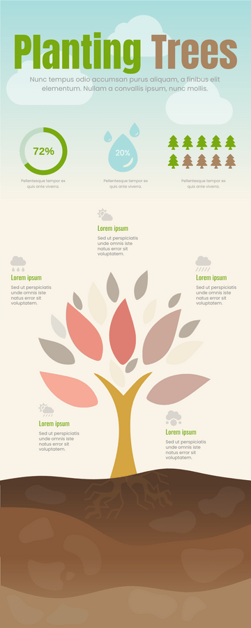 Infographics template: Infographic Of Planting Trees (Created by Visual Paradigm Online's Infographics maker)