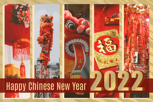 Greeting Cards template: Chinese New Year Photo Greeting Card (Created by Visual Paradigm Online's Greeting Cards maker)