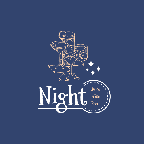 Logo template: Fun Bar Logo Generated With Illustration Of Drinks And Decorations (Created by InfoART's Logo maker)