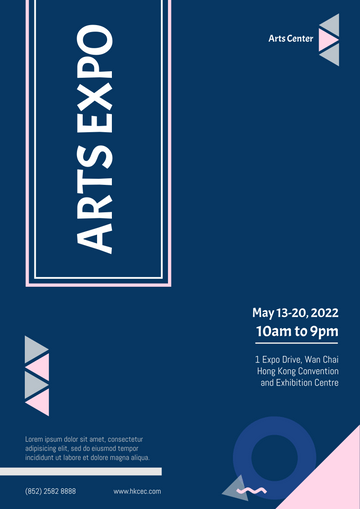 Editable posters template:Arts Expo Poster