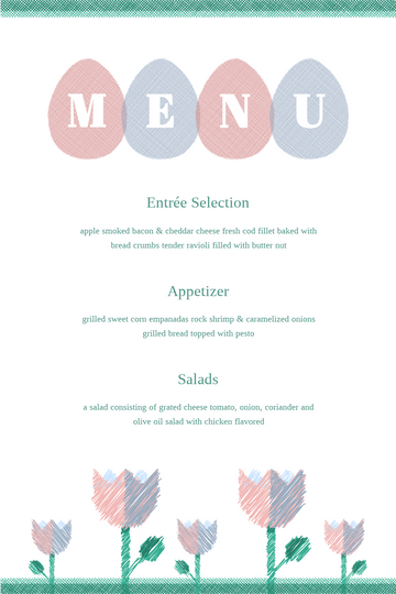 Easter Day Full Course Menu