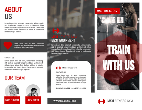 Brochures template: Fitness Gym Intro Brochure (Created by Visual Paradigm Online's Brochures maker)