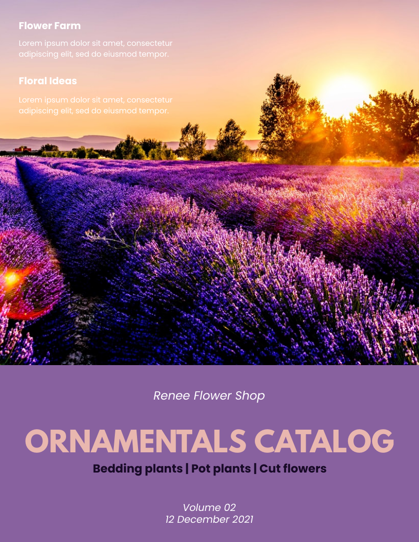 产品目录 模板。Ornamentals Catalog (由 Visual Paradigm Online 的产品目录软件制作)