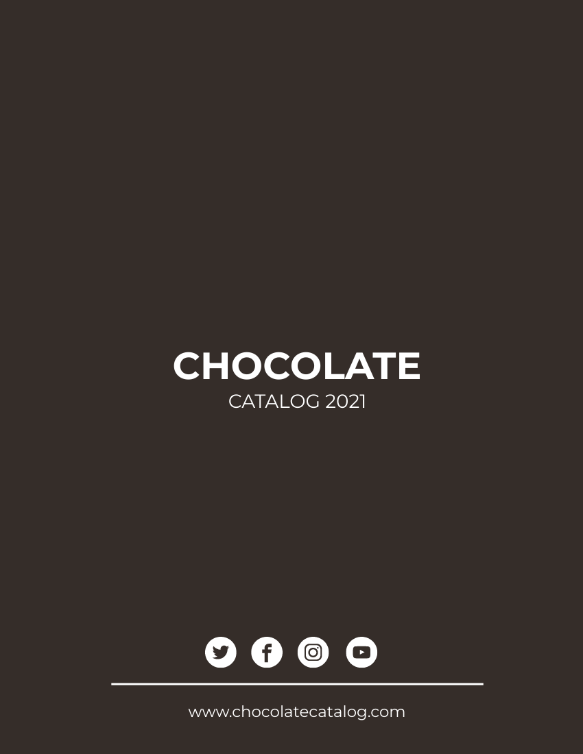 产品目录 模板。Chocolate Catalog (由 Visual Paradigm Online 的产品目录软件制作)