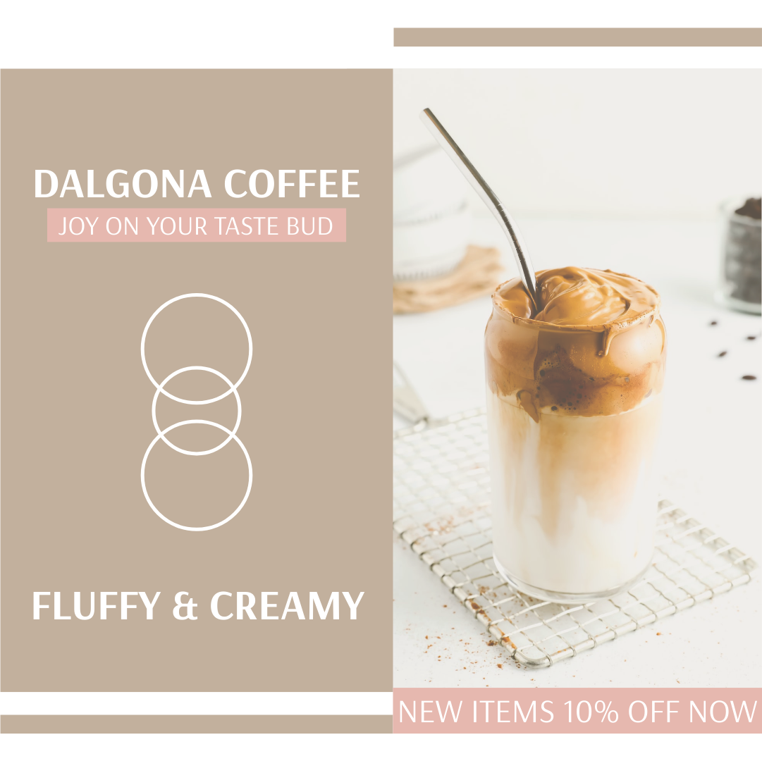 Dalgona coffee New Menu Instagram Post
