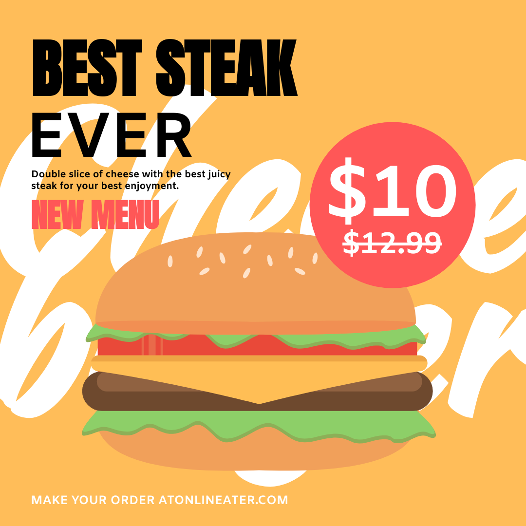Instagram Post template: Steak Burger Instagram Post (Created by InfoART's Instagram Post maker)