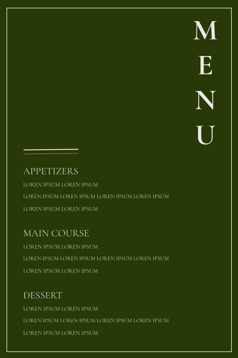 Menu template: Green Menu (Created by InfoART's Menu maker)