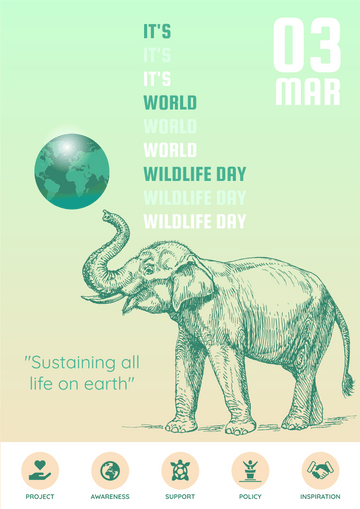 Poster template: Wildlife Day Promotional Poster (Created by Visual Paradigm Online's Poster maker)