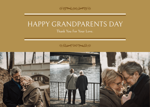 Editable postcards template:Happy Grandparents Day Photo Postcard