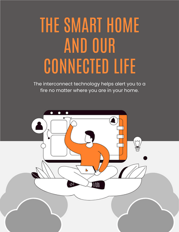 小冊子 模板。 The Smart Home and Our Connected Life (由 Visual Paradigm Online 的小冊子軟件製作)