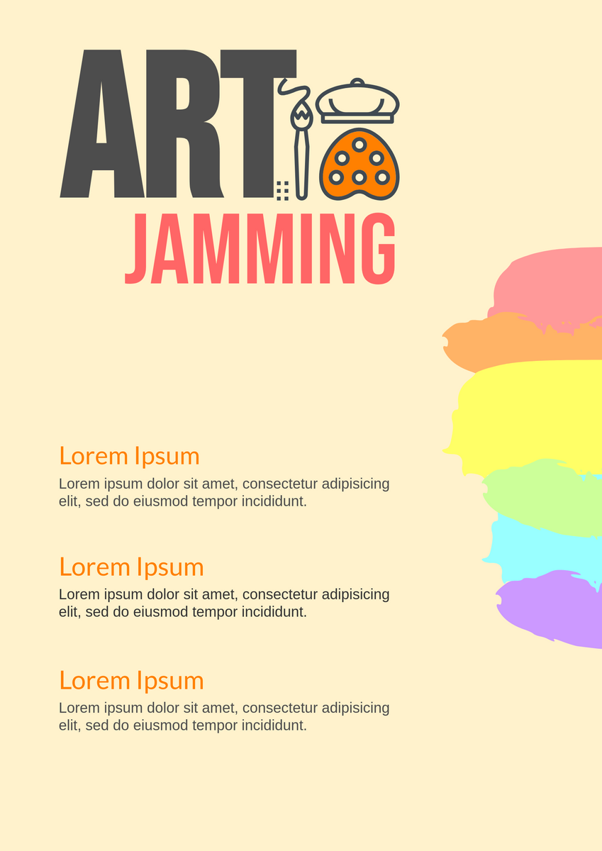 Poster template: Art Jamming Poster (Created by InfoART's Poster maker)