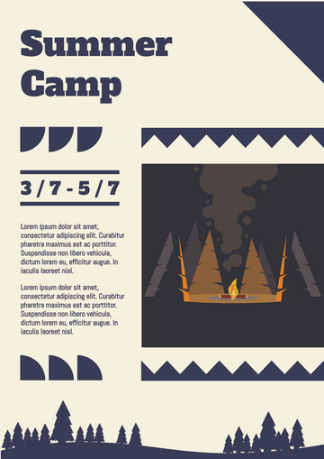 Editable posters template:Summer Camp Poster