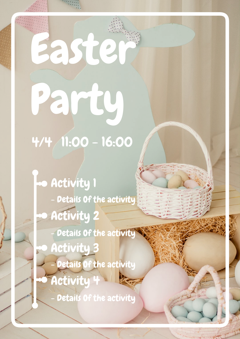 Flyer template: Easter Party Flyer (Created by Visual Paradigm Online's Flyer maker)