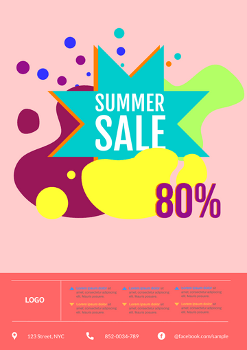 Poster template: Summer Sales Poster (Created by Visual Paradigm Online's Poster maker)