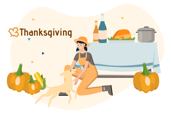 Home Illustration template: Thanksgiving Illustration (Created by Visual Paradigm Online's Home Illustration maker)