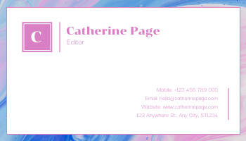 Purple And Blue Painting Texture Business Card