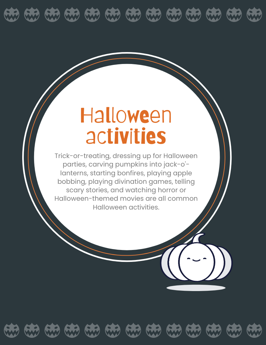 Booklet template: It's Pumpkin Day Halloween Book (Created by Visual Paradigm Online's Booklet maker)