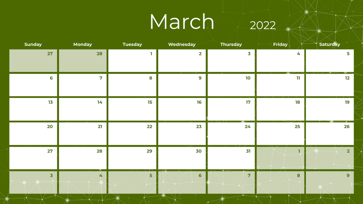 Simple Calendar 2022