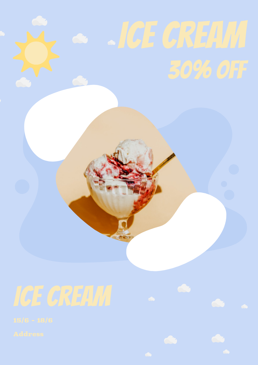 Ice Cream Discount Flyer