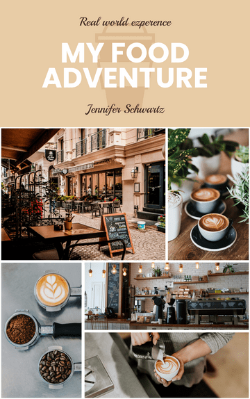 Editable bookcovers template:My Food Adventure Book Cover