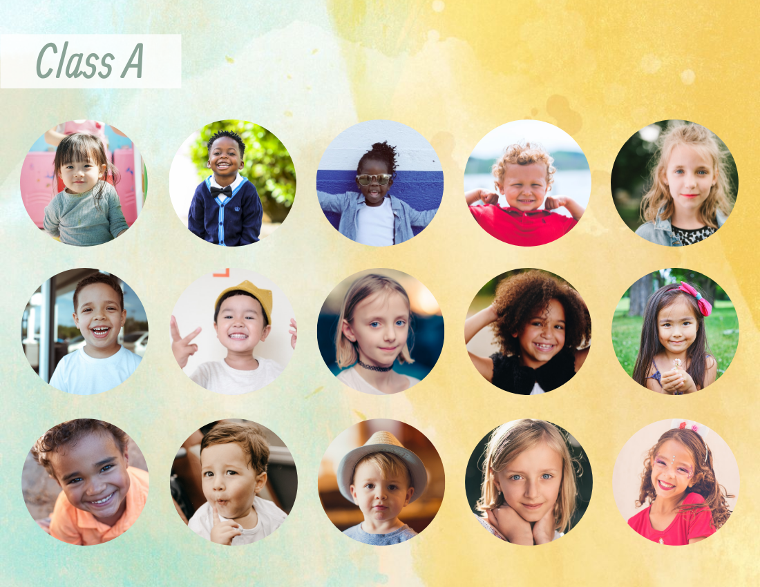 Yearbook Photo book template: Preschool Yearbook Photo Book (Created by Visual Paradigm Online's Yearbook Photo book maker)