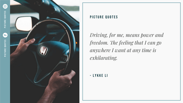 Twitter Post template: Car Photo Driving Quote Twitter Post (Created by InfoART's  marker)