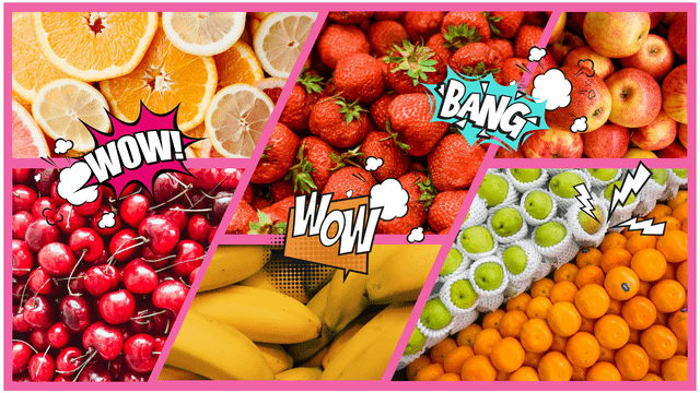 Comic Strips template: Fruits Comic Strip (Created by Visual Paradigm Online's Comic Strips maker)