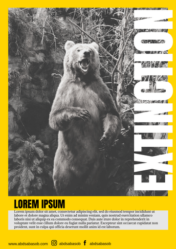 Poster template: Extinct Animal Poster (Created by Visual Paradigm Online's Poster maker)