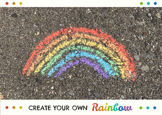 Postcard template: Create Your Own Rainbow Postcard (Created by Visual Paradigm Online's Postcard maker)