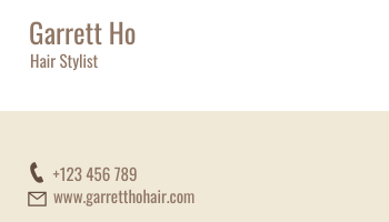 Business Card template: Hair Stylist Business Card (Created by Visual Paradigm Online's Business Card maker)