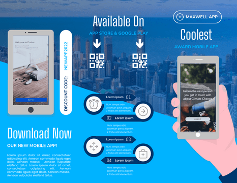 Brochure template: Introducing Mobile APP Brochure (Created by Visual Paradigm Online's Brochure maker)