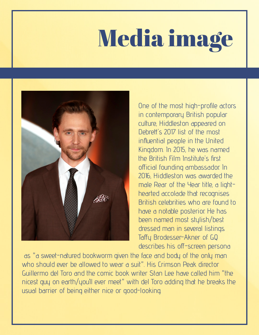 Tom Hiddleston Biography