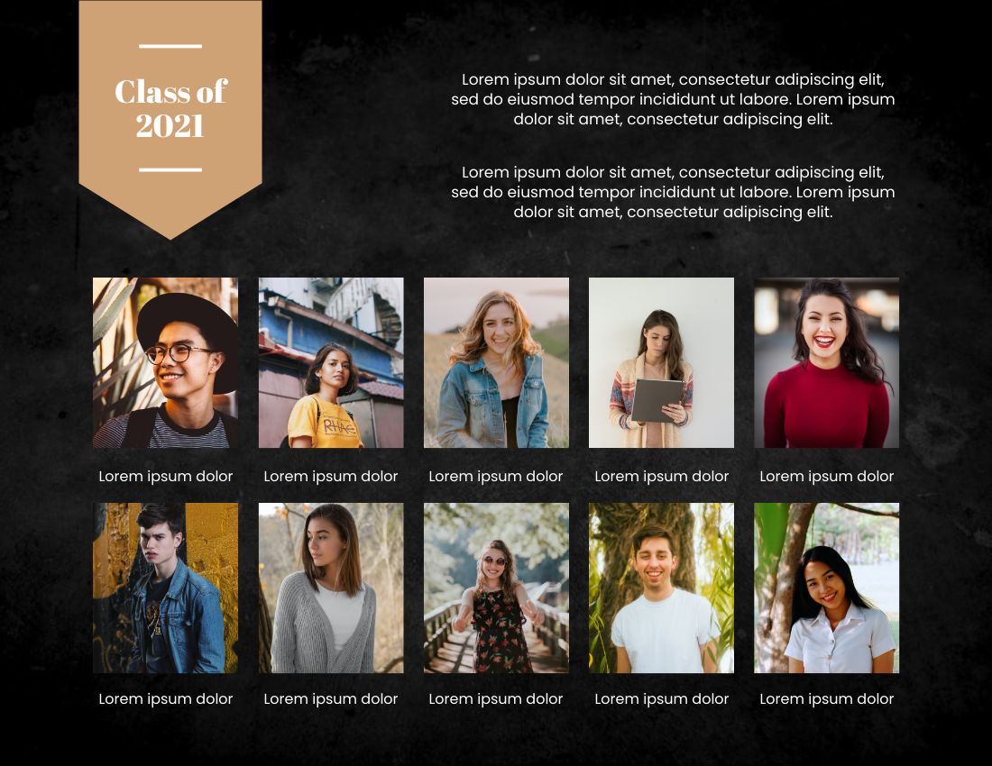 Yearbook Photo book template: University Graduation Yearbook Photo Book (Created by Visual Paradigm Online's Yearbook Photo book maker)