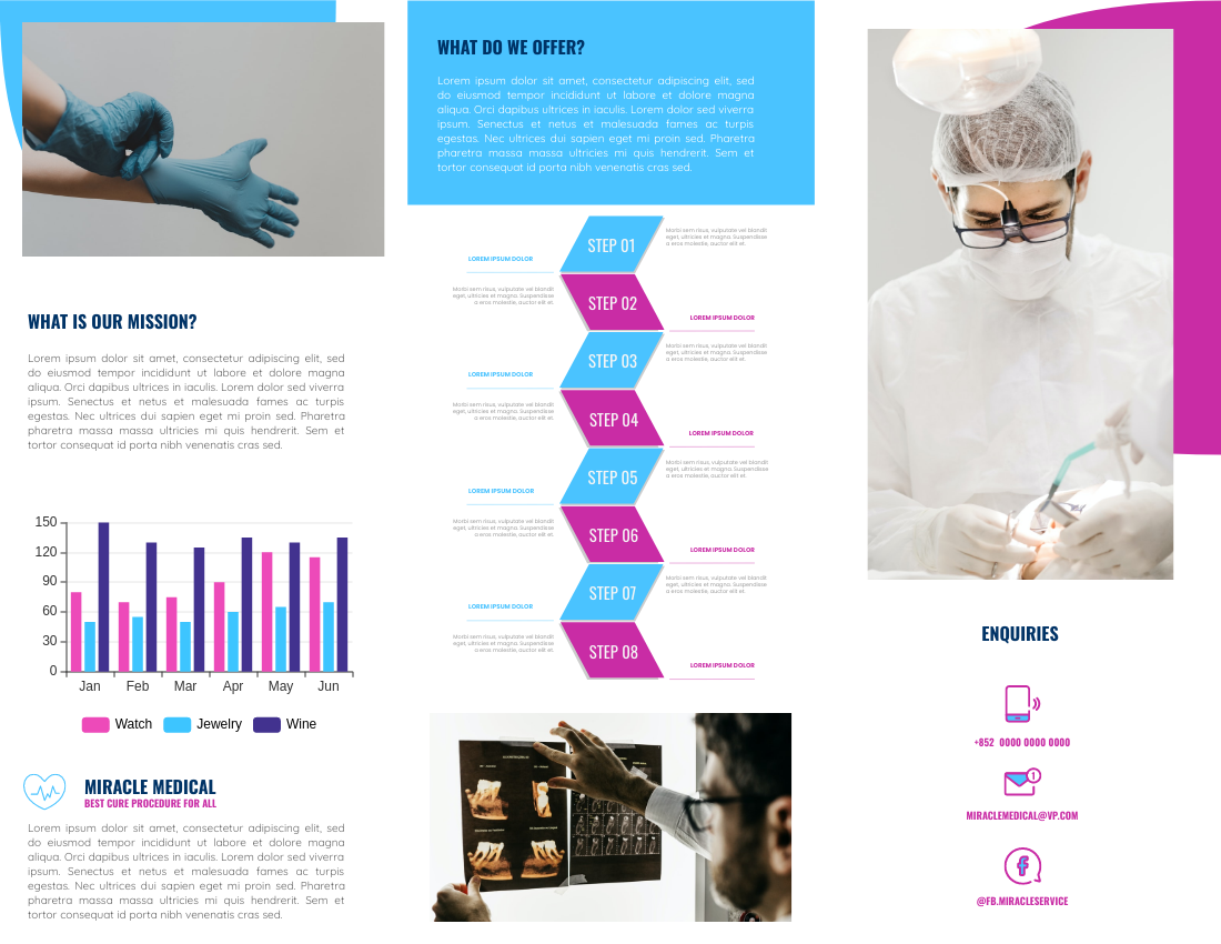 Brochure template: Medical Service Brochure (Created by InfoART's Brochure maker)