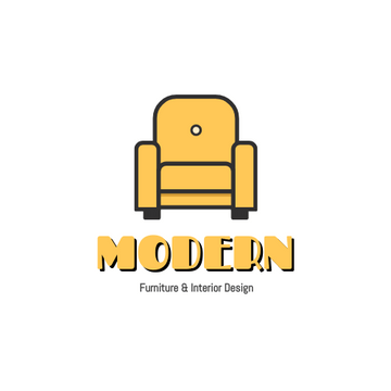 Editable logos template:Furniture Logo Designed For Interior Design Company