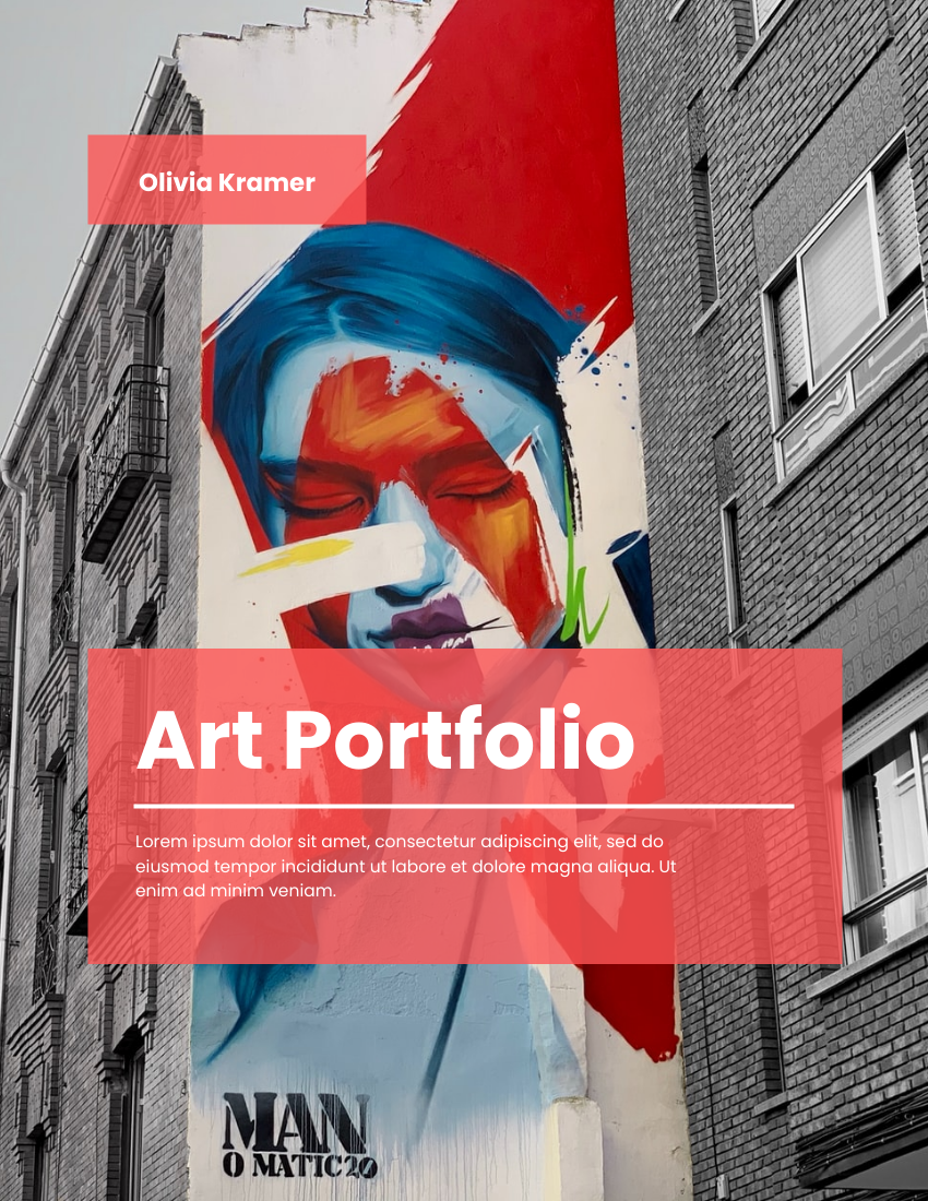 Personal Portfolio 模板。Art Portfolio (由 Visual Paradigm Online 的Personal Portfolio软件制作)