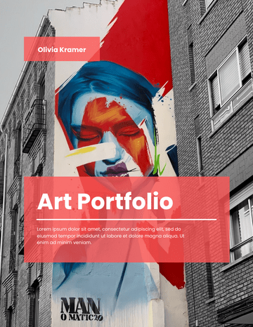 Personal Portfolio template: Art Portfolio (Created by InfoART's  marker)