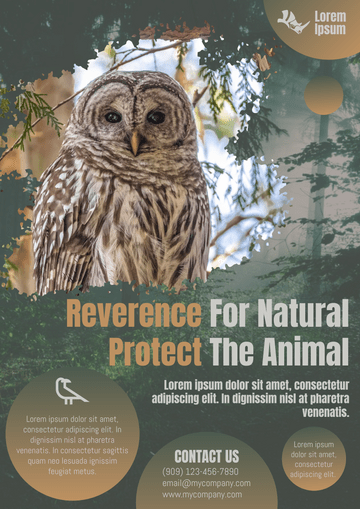 Poster template: Reverence For Natural Protect The Animal Poster (Created by Visual Paradigm Online's Poster maker)