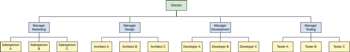 Organization Chart template: Functional Organization Template (Created by Visual Paradigm Online's Organization Chart maker)