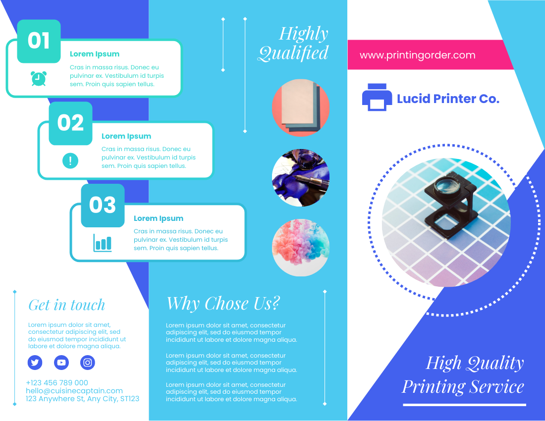 Brochure template: High Quality Printing Service Brochure (Created by InfoART's Brochure maker)